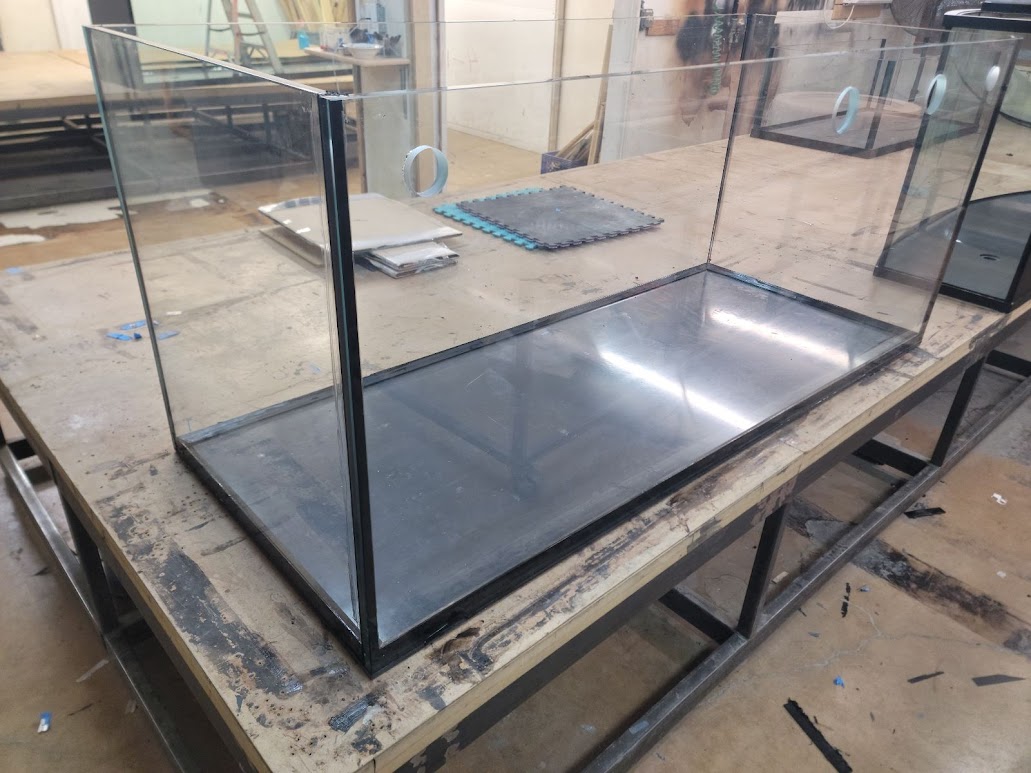 Siliconed tank getting armor.jpg